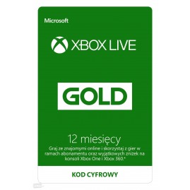 Subskrypcja Xbox Live GOLD 12 MIESIĘCY (KOD AUTOMAT 24/7)