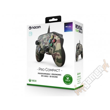 Nacon XS Compact Pro Controller Green Camo XSX XBOX ONE (nowy)