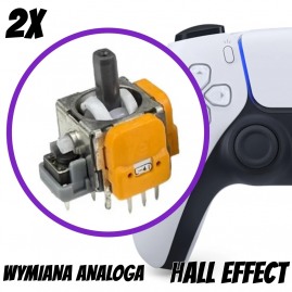 WYMIANA ANALOGÓW 2szt. z EFEKTEM HALLA W 1 PADZIE XSX XBOX ONE PS5 PS4