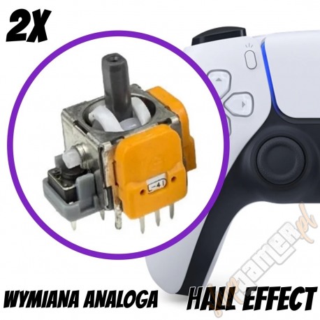 WYMIANA ANALOGA Z CZUJNIKIEM HALLA W PADZIE XSX XBOX ONE XBOX 360 PS5 PS4 PS3